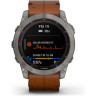 Часы GARMIN FENIX 7X SAPPHIRE SOLAR TITANIUM WITH A CHESTNUT LEATHER STRAP 11166